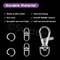 150-Piece Silver Keychain Making Kit – Includes 50 Swivel Lobster Claw Clasps, 50 Rotating 8-Shaped Buckle Clasps, 50 Jump Rings, Swivel Trigger Hooks, and Lanyard Snap Hooks for DIY Keychains